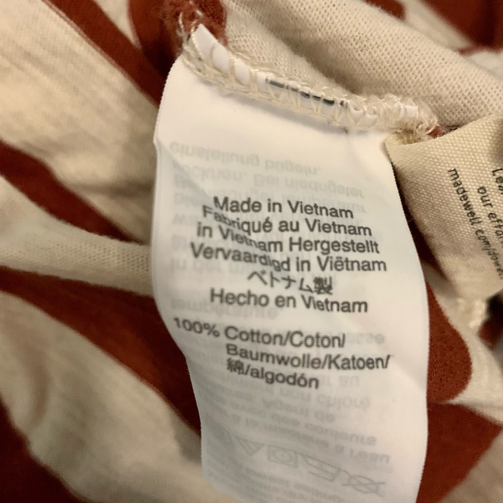 Women’s Madewell Long Sleeve Striped T-shirt Size XS - Picture 8 of 9